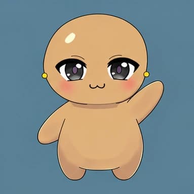 A bare tan Fluff with gold earrings